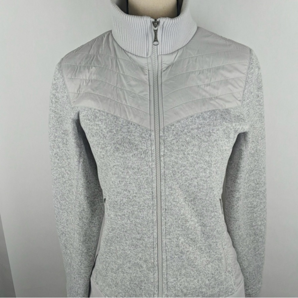 Marmot Women's Light Gray Quilted Sweater Jacket